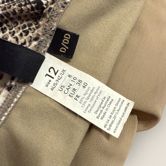 Bond-Eye Australia Snake Print One-Piece Swimsuit US Sz 8 D/DD Bust Support Swim - Picture 6 of 7